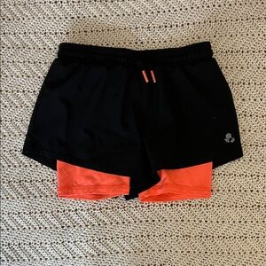 Tek Gear Black and Orange Kids Shorts
